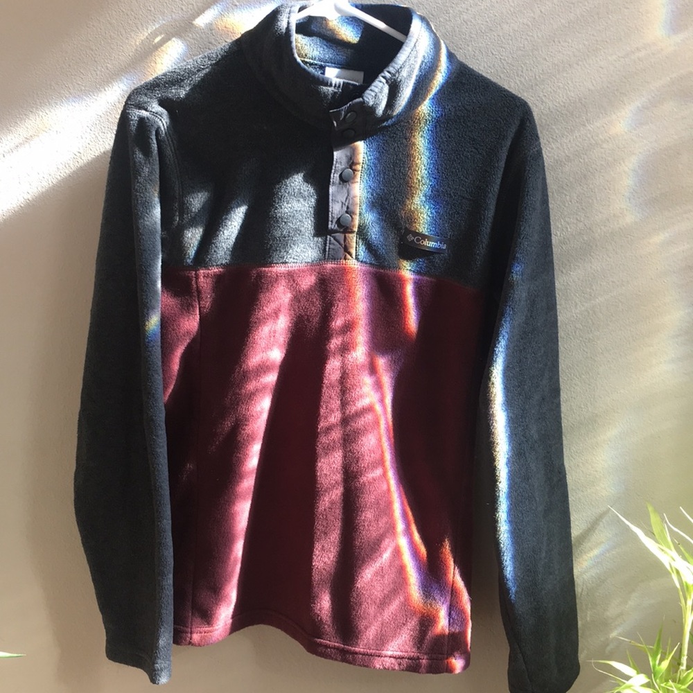 Columbia button up crewneck